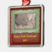 カスタムな写真フレームのオーナメント メタルオーナメント (左)