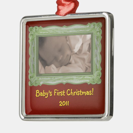 カスタムな写真フレームのオーナメント メタルオーナメント (左)