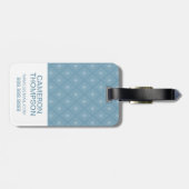 カスタムな写真及びモノグラムのアヤメパターン ラゲッジタグ (裏面横)
