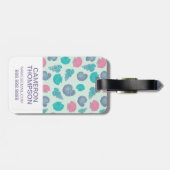 カスタムな写真及びモノグラムのパステル調の貝殻パターン1 ラゲッジタグ (裏面横)