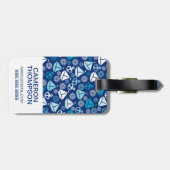 カスタムな写真及びモノグラムの漫画のヨットパターン ラゲッジタグ (裏面横)