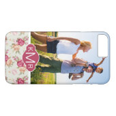 カスタムな写真及びモノグラムの美しいシャクヤクパターン Case-Mate iPhoneケース (裏面(横))