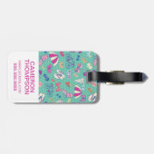 カスタムな写真及びモノグラムの美しい夏パターン ラゲッジタグ (裏面横)