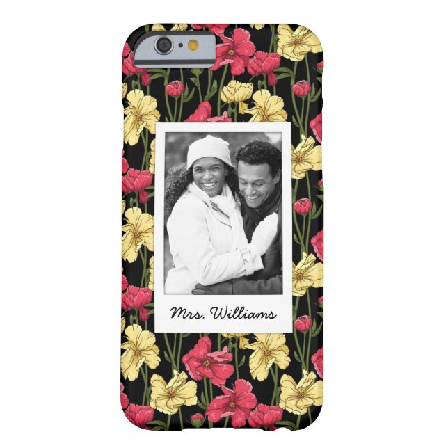 カスタムな写真及び一流のエレガントな花パターン2 Case-Mate iPhoneケース (裏面)