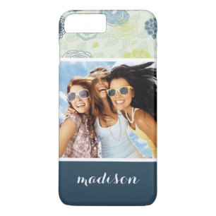 カスタムな写真及び一流のスタイリッシュな花パターン iPhone 8 PLUS/7 PLUSケース