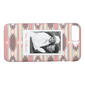 カスタムな写真及び一流の幾何学的でアステカなパターン2 Case-Mate iPhoneケース (裏面(横))