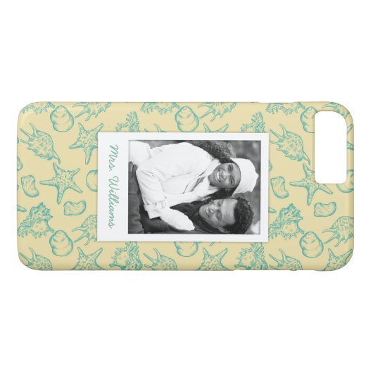 カスタムな写真及び一流の手描きの貝2 Case-Mate iPhoneケース (裏面(横))