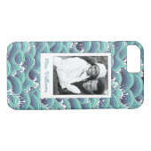 カスタムな写真及び一流の装飾的な海の波の背景 Case-Mate iPhoneケース (裏面(横))