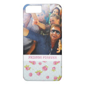 カスタムな写真及び文字のエレガントなピンクのバラ4 Case-Mate iPhoneケース (裏面)