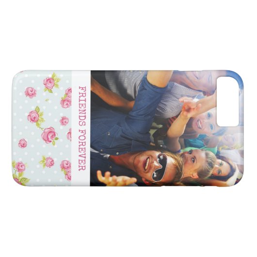 カスタムな写真及び文字のエレガントなピンクのバラ4 Case-Mate iPhoneケース (裏面(横))