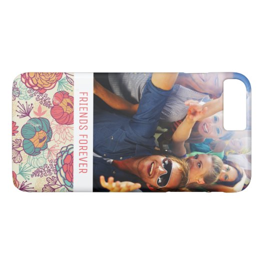 カスタムな写真及び文字のシャクヤクおよび葉パターン Case-Mate iPhoneケース (裏面(横))