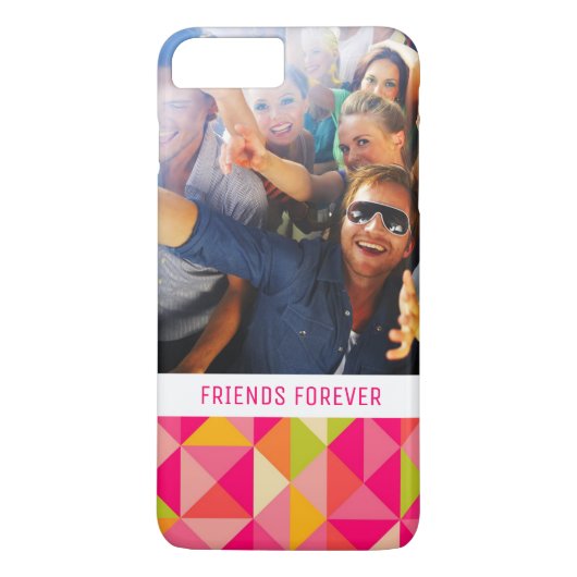 カスタムな写真及び文字の三角形幾何学的なパターン Case-Mate iPhoneケース (裏面)