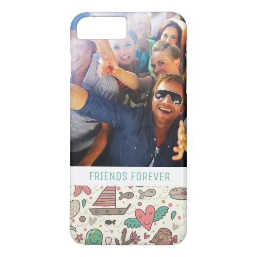 カスタムな写真及び文字の夏の船パターン Case-Mate iPhoneケース (裏面)