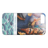 カスタムな写真及び文字の装飾的な海の波 Case-Mate iPhoneケース (裏面(横))