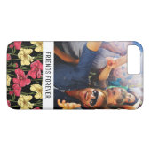 カスタムな写真及び文字エレガントな花パターン2 Case-Mate iPhoneケース (裏面(横))