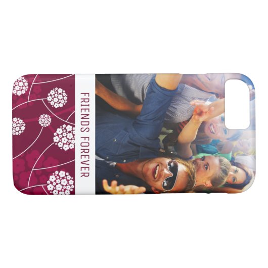 カスタムな写真及び文字抽象的な花パターン Case-Mate iPhoneケース (裏面(横))