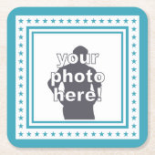 カスタムな写真及び色のコースター スクエアペーパーコースター (正面)