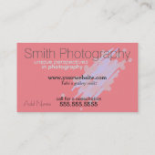 カスタムな写真撮影のデザインの名刺 名刺 (裏面)