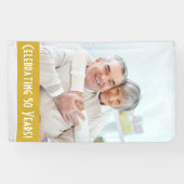 カスタムな写真第50記念日の旗 横断幕 (横)