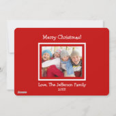 カスタムな写真|サンタ猫及びクリスマスのクッキー シーズンカード (裏面)