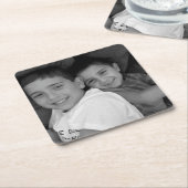 カスタムな写真 スクエアペーパーコースター (アングル)