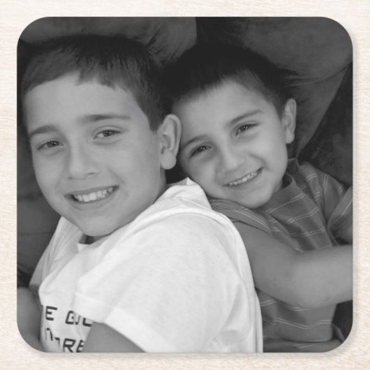 カスタムな写真 スクエアペーパーコースター (正面)