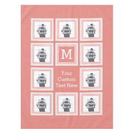 カスタムな写真、モノグラム及びカラーテーブルの布 テーブルクロス