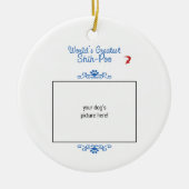 カスタムな写真! 世界の最も素晴らしいシーズー（犬）Poo セラミックオーナメント (正面)