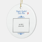 カスタムな写真! 世界の最も素晴らしいシーズー(犬)Poo セラミックオーナメント (左)