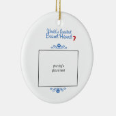 カスタムな写真! 世界の最も素晴らしいバセットハウンド セラミックオーナメント (右)