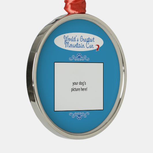カスタムな写真! 世界最も素晴らしい山の野良犬 メタルオーナメント (右)