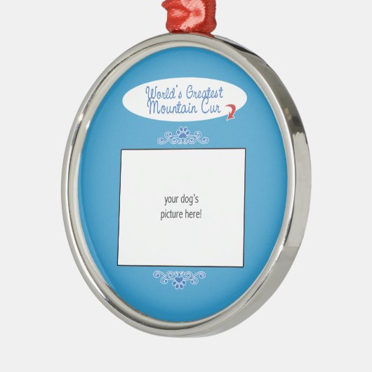 カスタムな写真! 世界最も素晴らしい山の野良犬 メタルオーナメント (左)