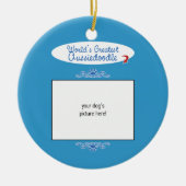 カスタムな写真! 世界最も素晴らしいAussiedoodle セラミックオーナメント (正面)