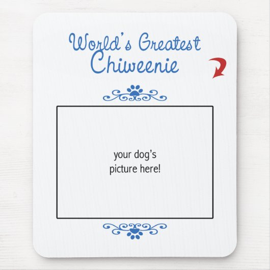 カスタムな写真! 世界最も素晴らしいChiweenie マウスパッド (正面)