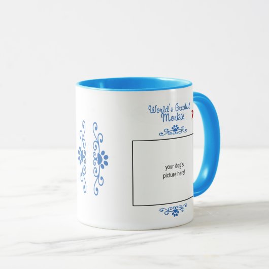カスタムな写真! 世界最も素晴らしいMorkie マグカップ (正面右)