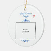 カスタムな写真! 世界最も素晴らしいPuggle セラミックオーナメント (左)