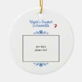 カスタムな写真! 世界最も素晴らしいSchnoodle セラミックオーナメント (正面)