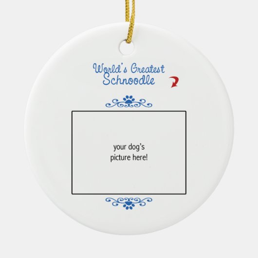 カスタムな写真! 世界最も素晴らしいSchnoodle セラミックオーナメント (正面)