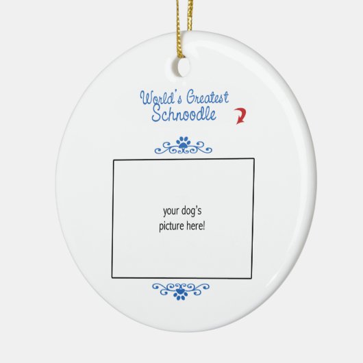 カスタムな写真! 世界最も素晴らしいSchnoodle セラミックオーナメント (左)