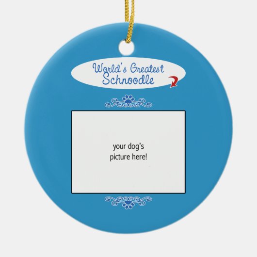 カスタムな写真! 世界最も素晴らしいSchnoodle セラミックオーナメント (正面)