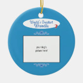 カスタムな写真! 世界最も素晴らしいWhoodle セラミックオーナメント (正面)