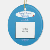 カスタムな写真! 世界最も素晴らしいWhoodle セラミックオーナメント (左)