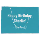 カスタムな写真、文字及び色のギフトバッグ ラージペーパーバッグ (裏面)