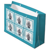 カスタムな写真、文字及び色のギフトバッグ ラージペーパーバッグ (正面アングル)