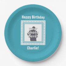 カスタムな写真、文字及び色の紙皿