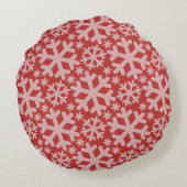 カスタムな冬の雪だるま家族のクリスマスの枕 ラウンドクッション (裏面)