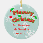 カスタムな初めてのクリスマスのオーナメント セラミックオーナメント (裏面)