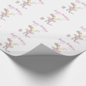 カスタムな包装紙のチュチュのピンク ラッピングペーパー (角)