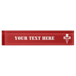 カスタムな医学の専門の机の名札 デスクネームプレート