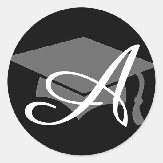 カスタムな卒業の招待カード封筒用シール ラウンドシール (正面)